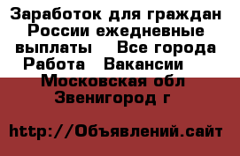 Заработок для граждан России.ежедневные выплаты. - Все города Работа » Вакансии   . Московская обл.,Звенигород г.